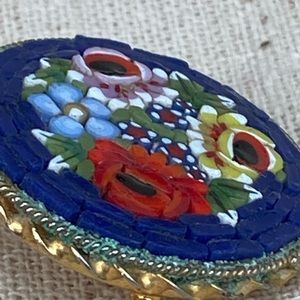 Mosaic glass brooches